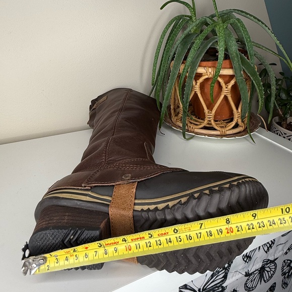 Sorel Slimpack Tall Duck Boots Brown Leather Waterproof Riding Boot 8.5 NL2007 - Picture 14 of 15